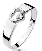 Prsteň Bonore - Biele Zlato 585 - Diamant 0,04 ct