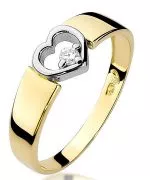 Prsteň Bonore - Zlato 585 - Diamant 0,04 ct