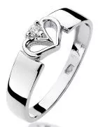 Prsteň Bonore - Biele Zlato 585 - Diamant 0,04 ct