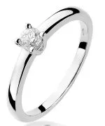 Prsteň Bonore - Biele Zlato 585 - Diamant 0,2 ct