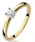 Prsteň Bonore - Zlato 585 - Diamant 0,2 ct