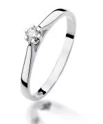 Prsteň Bonore - Biele Zlato 585 - Diamant 0,09 ct
