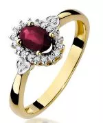 Prsteň Bonore - Zlato 585 - Rubín 0,6 ct