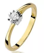 Prsteň Bonore - Zlato 585 - Diamant 0,1 ct