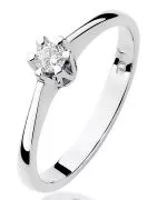 Prsteň Bonore - Biele Zlato 585 - Diamant 0,1 ct