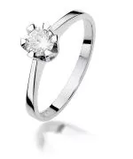 Prsteň Bonore - Biele Zlato 585 - Diamant 0,5 ct