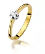 Prsteň Bonore - Zlato 585 - Diamant 0,1 ct