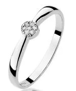Prsteň Bonore - Biele Zlato 585 - Diamant 0,04 ct