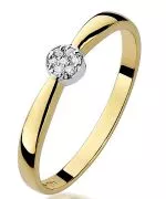 Prsteň Bonore - Zlato 585 - Diamant 0,04 ct