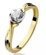 Prsteň Bonore - Zlato 585 - Diamant 0,1 ct