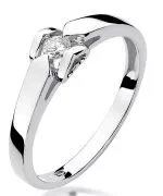 Prsteň Bonore - Biele Zlato 585 - Diamant 0,09 ct