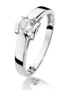 Prsteň Bonore - Biele Zlato 585 - Diamant 0,3 ct