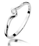 Prsteň Bonore - Biele Zlato 585 - Diamant 0,09 ct
