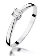 Prsteň Bonore - Biele Zlato 585 - Diamant 0,15 ct