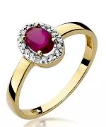 Prsteň Bonore - Zlato 585 - Rubín 0,6 ct