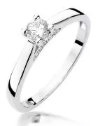 Prsteň Bonore - Biele Zlato 585 - Diamant 0,25 ct