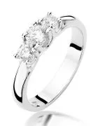 Prsteň Bonore - Biele Zlato 585 - Diamant 0,25 ct