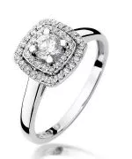 Prsteň Bonore - Biele Zlato 585 - Diamant 0,3 ct