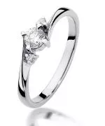 Prsteň Bonore - Biele Zlato 585 - Diamant 0,25 ct