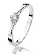 Prsteň Bonore - Biele Zlato 585 - Diamant 0,12 ct