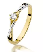 Prsteň Bonore - Zlato 585 - Diamant 0,12 ct