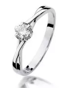 Prsteň Bonore - Biele Zlato 585 - Diamant 0,23 ct