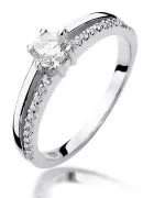 Prsteň Bonore - Biele Zlato 585 - Diamant 0,3 ct