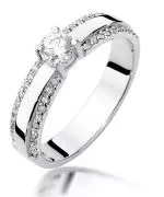Prsteň Bonore - Biele Zlato 585 - Diamant 0,25 ct