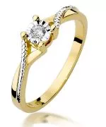 Prsteň Bonore - Zlato 585 - Diamant 0,08 ct