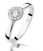 Prsteň Bonore - Biele Zlato 585 - Diamant 0,12 ct