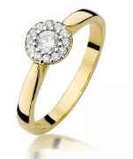 Prsteň Bonore - Zlato 585 - Diamant 0,12 ct