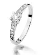 Prsteň Bonore - Biele Zlato 585 - Diamant 0,3 ct