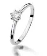 Prsteň Bonore - Biele Zlato 585 - Diamant 0,15 ct