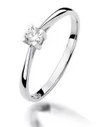 Prsteň Bonore - Biele Zlato 585 - Diamant 0,15 ct