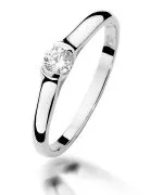 Prsteň Bonore - Biele Zlato 585 - Diamant 0,15 ct