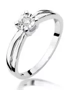 Prsteň Bonore - Biele Zlato 585 - Diamant 0,08 ct