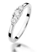 Prsteň Bonore - Biele Zlato 585 - Diamant 0,15 ct