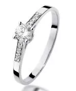 Prsteň Bonore - Biele Zlato 585 - Diamant 0,15 ct