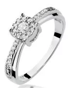 Prsteň Bonore - Biele Zlato 585 - Diamant 0,08 ct