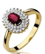 Prsteň Bonore - Zlato 585 - Rubín 0,6 ct