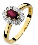 Prsteň Bonore - Zlato 585 - Rubín 0,6 ct