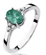 Prsteň Bonore - Biele Zlato 585 - Smaragd 0,8 ct