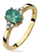 Prsteň Bonore - Zlato 585 - Smaragd 0,8 ct