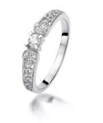 Prsteň Bonore - Biele Zlato 585 - Diamant 0,1 ct