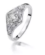Prsteň Bonore - Biele Zlato 585 - Diamant 0,1 ct