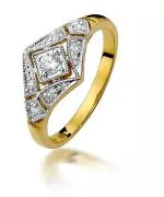Prsteň Bonore - Zlato 585 - Diamant 0,1 ct