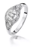 Prsteň Bonore - Biele Zlato 585 - Diamant 0,1 ct