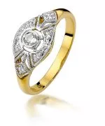 Prsteň Bonore - Zlato 585 - Diamant 0,1 ct