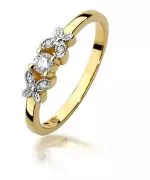Prsteň Bonore - Zlato 585 - Diamant 0,1 ct