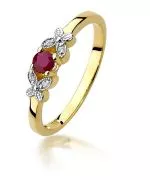 Prsteň Bonore - Zlato 585 - Rubín 0,15 ct